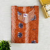 Vertical Feeding Nighty, Free Size, Short Sleeve Sleepwear in Softest Cotton Fabric (Suits for Bra 34"-38" | 54″-56″ length)